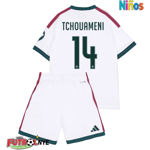 Camiseta Real Madrid Aurelien Tchouameni #14 Primera Equipación para niños 2026-27 manga corta (+ pantalones cortos)